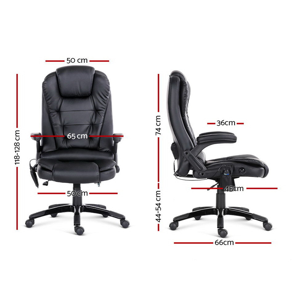 8-Point Heated Massage Office Chair