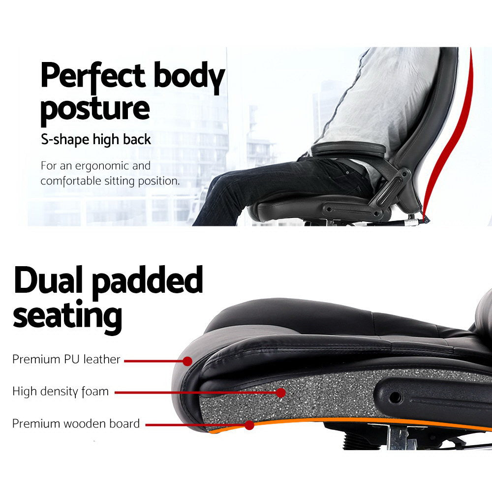 8-Point Heated Massage Office Chair