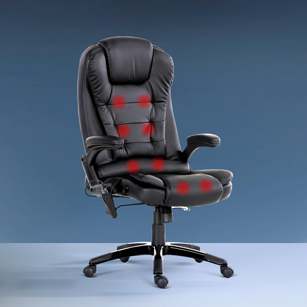 8-Point Heated Massage Office Chair