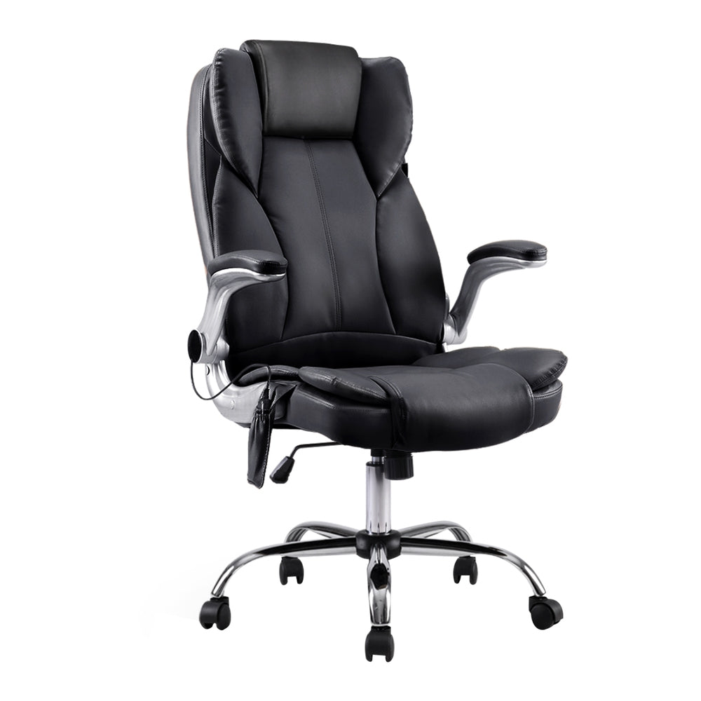 8-Point Massage Office Chair - Black
