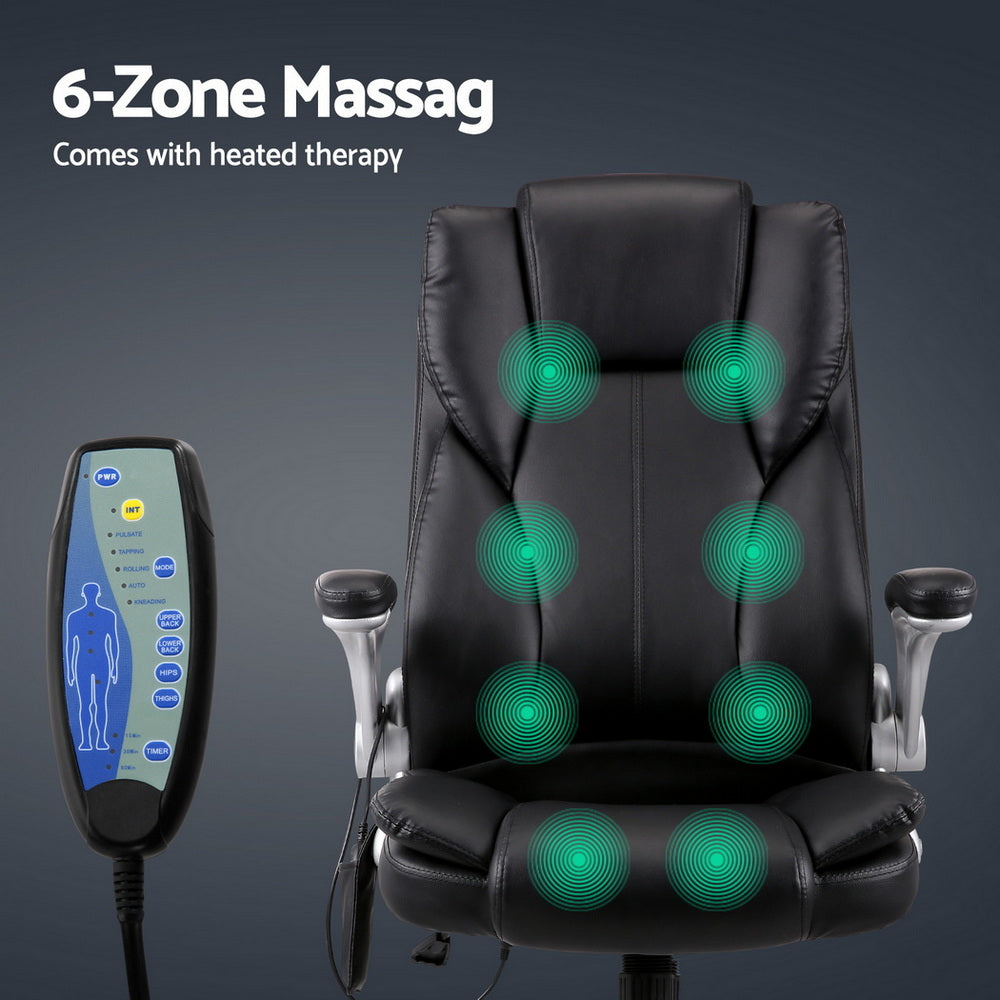 8-Point Massage Office Chair - Black