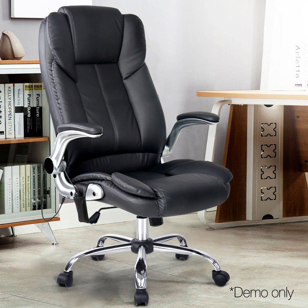 8-Point Massage Office Chair - Black