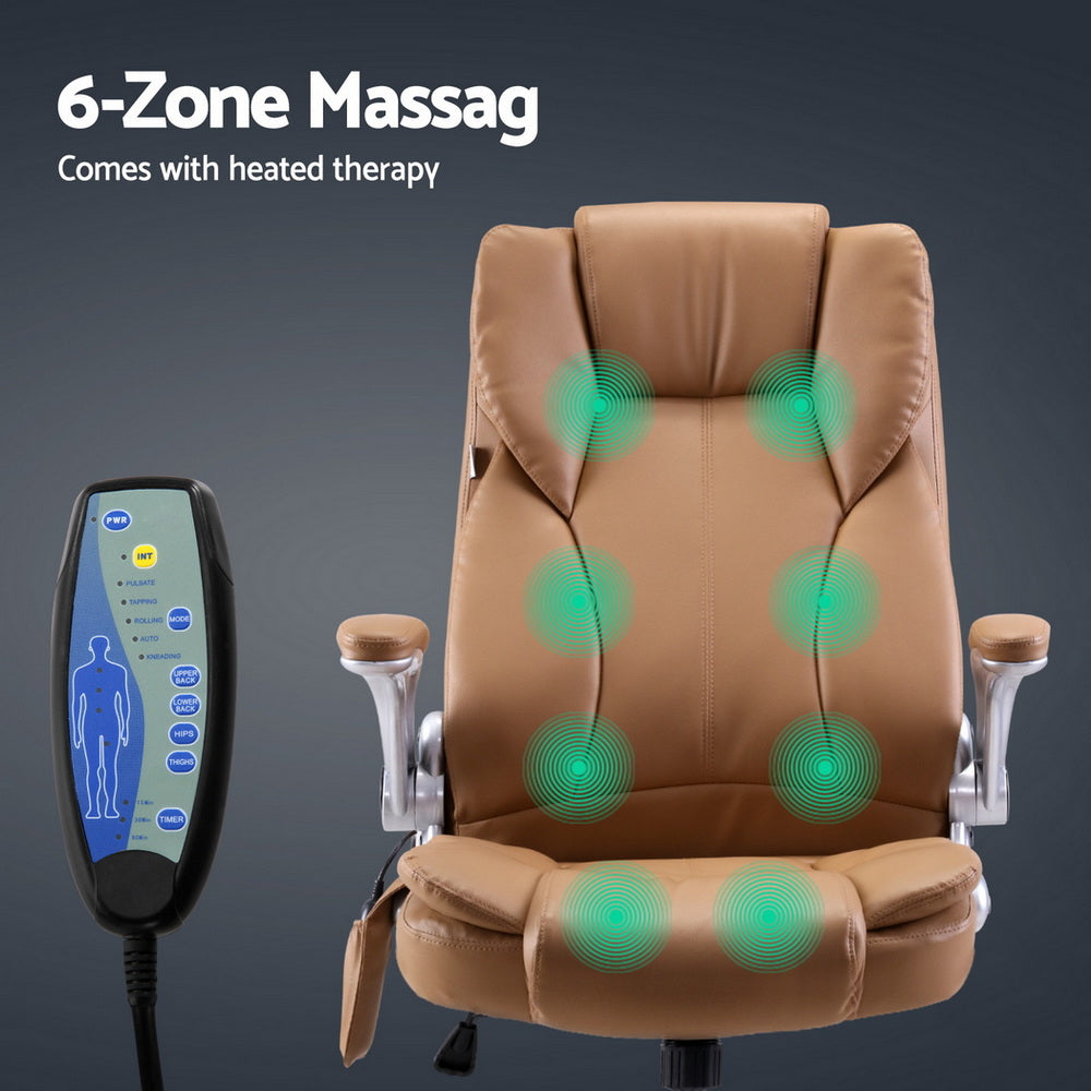 8-Point Massage Office Chair - Espresso