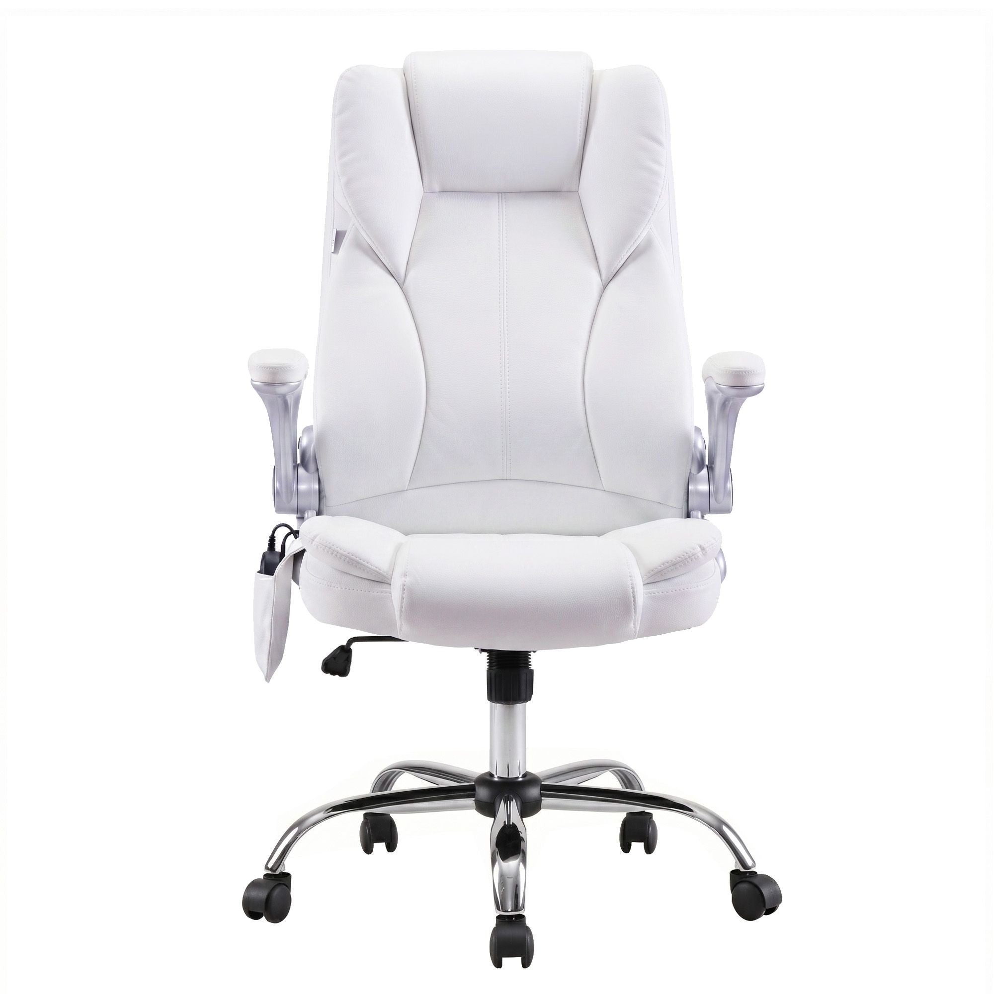 8-Point Massage Office Chair - White
