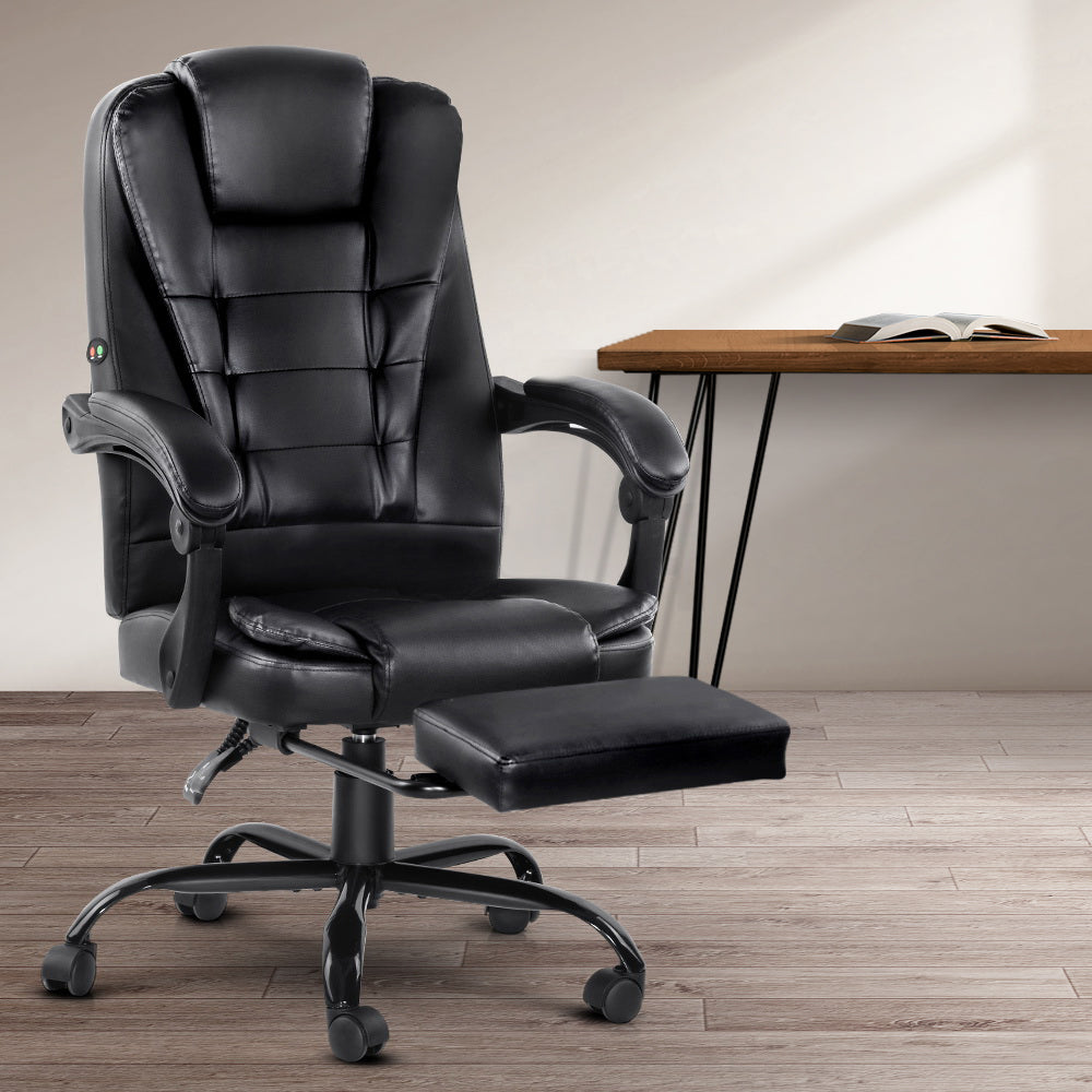 2-Point Massage Office Chair with Footrest