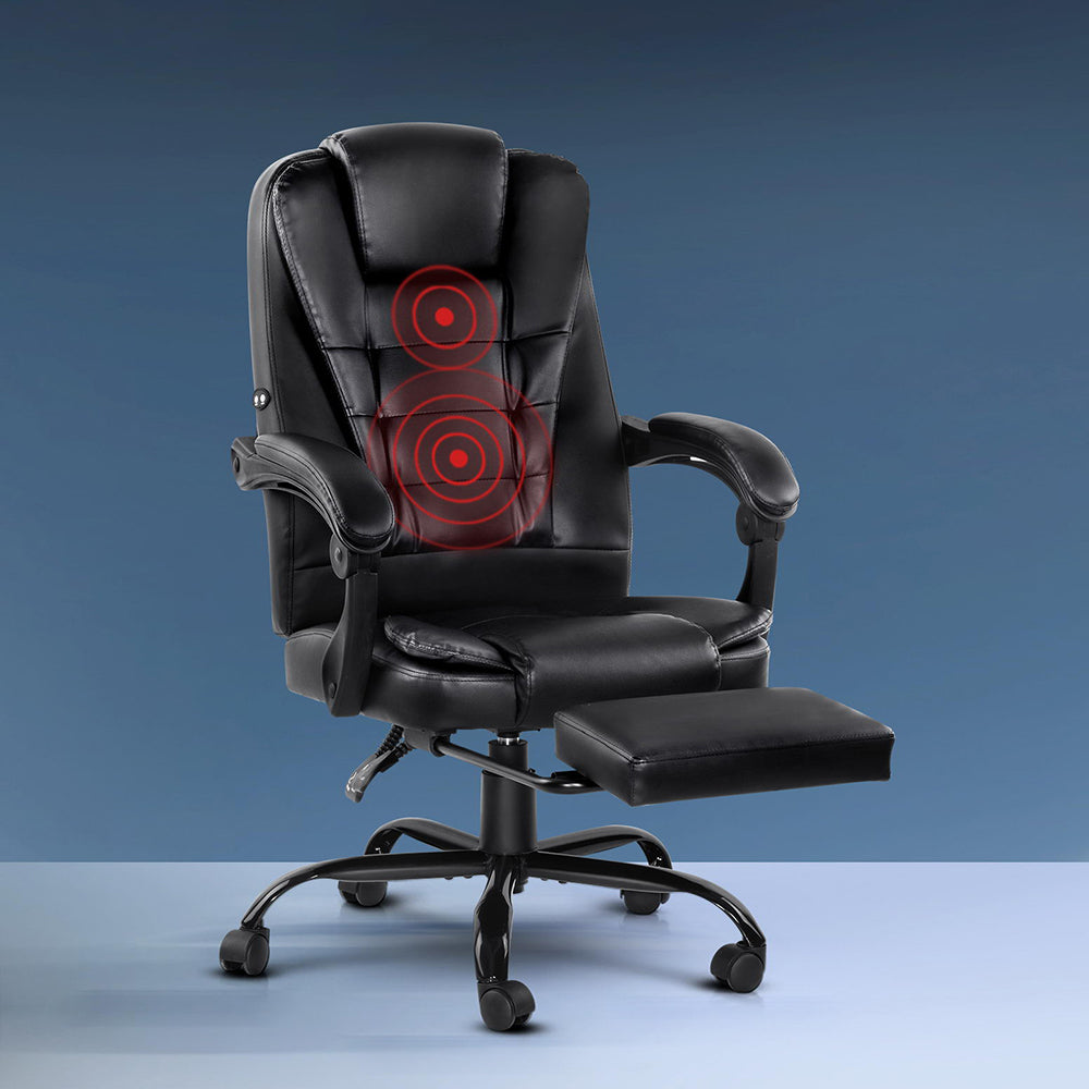 2-Point Massage Office Chair with Footrest