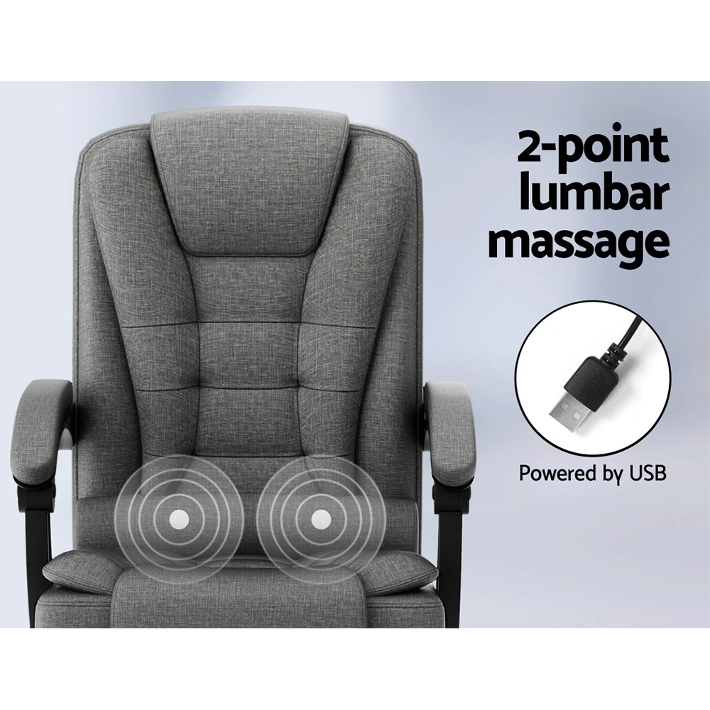 2-Point Massage Office Chair - Fabric