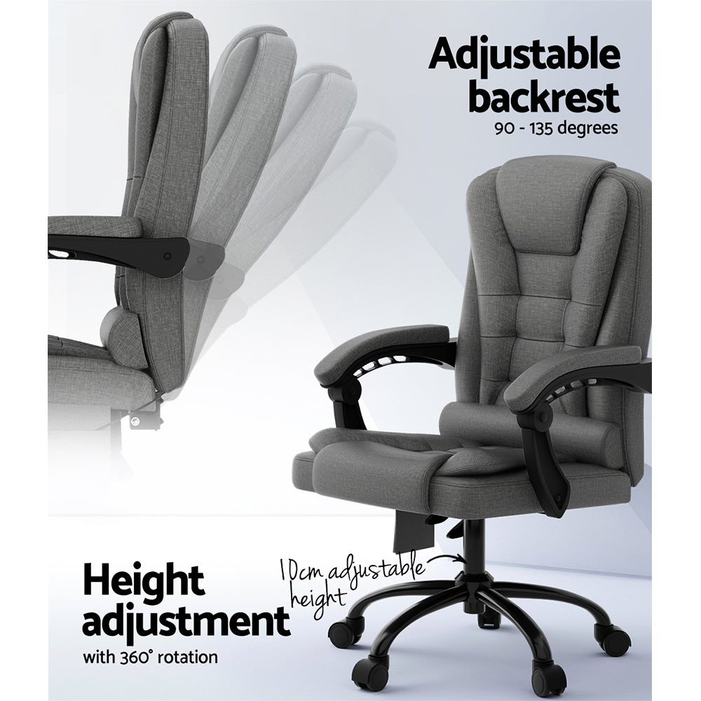 2-Point Massage Office Chair - Fabric