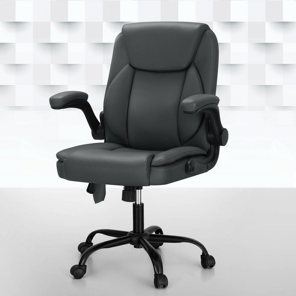 2-Point Massage Office Chair - Leather