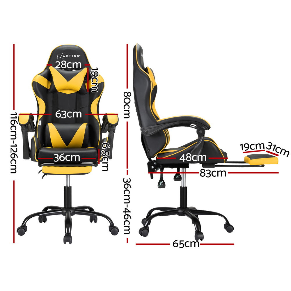 2-Point Massage Gaming Chair - Multi-Colour