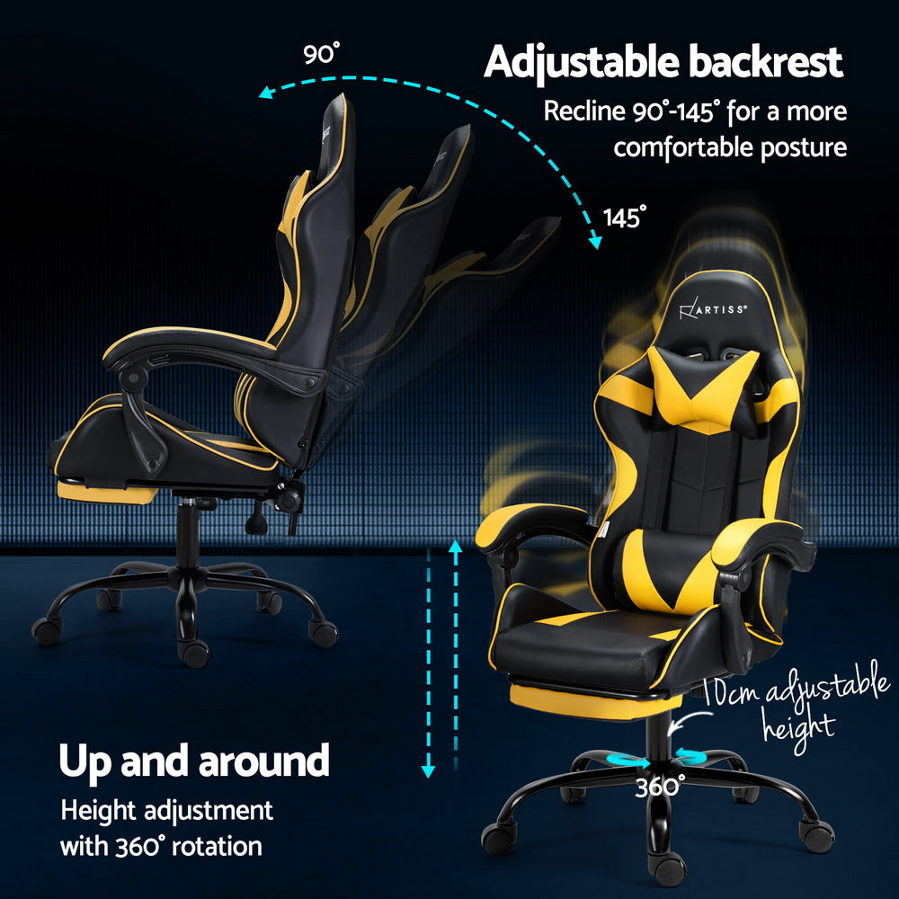 2-Point Massage Gaming Chair - Multi-Colour
