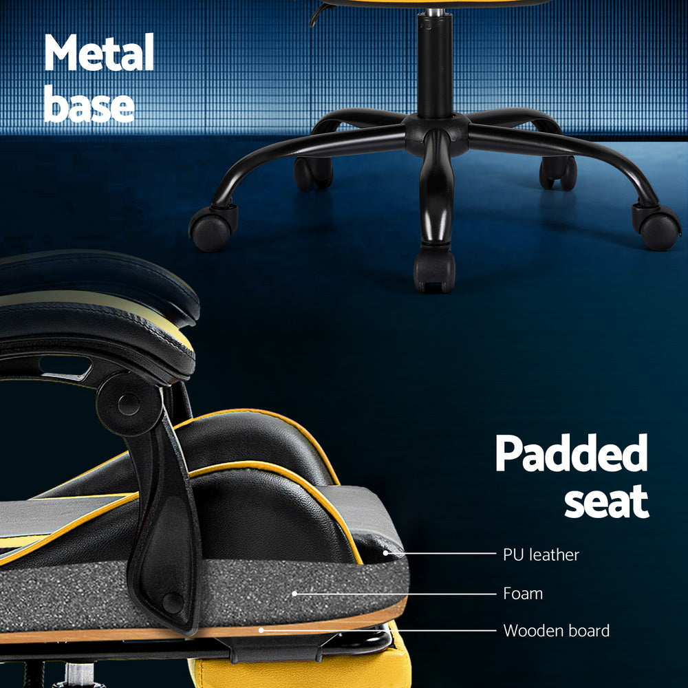 2-Point Massage Gaming Chair - Multi-Colour