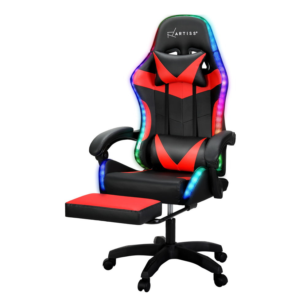 6-Point Massage Gaming Chair with LED
