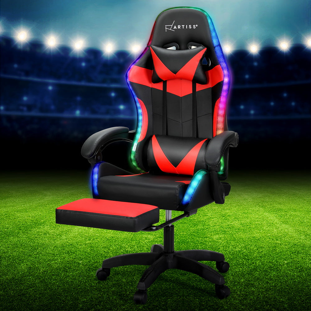 6-Point Massage Gaming Chair with LED