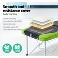 75cm Portable 3-Fold Massage Table - Green