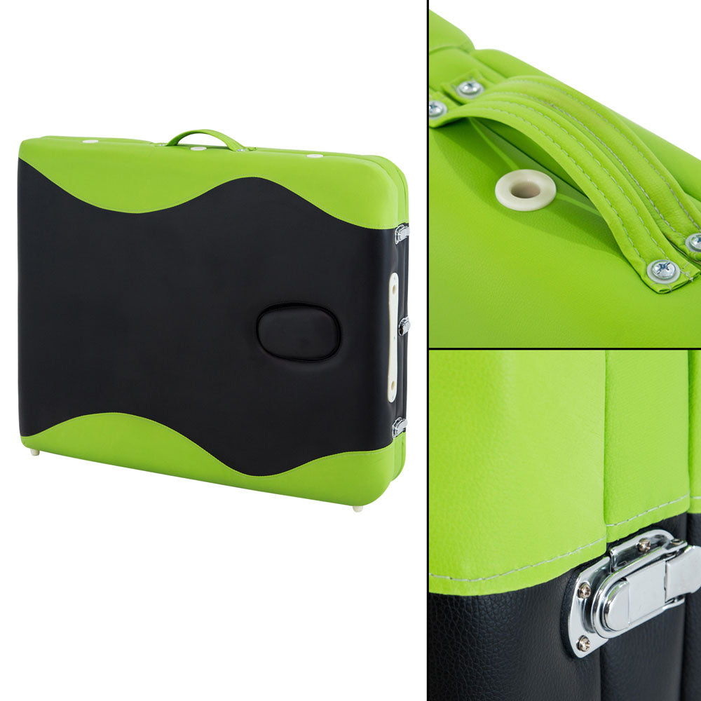 75cm Portable 3-Fold Massage Table - Green