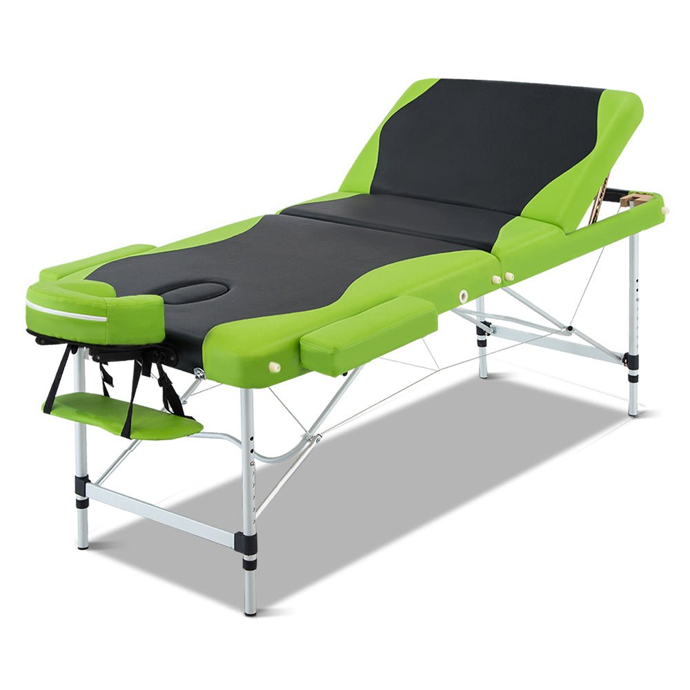 75cm Portable 3-Fold Massage Table - Green