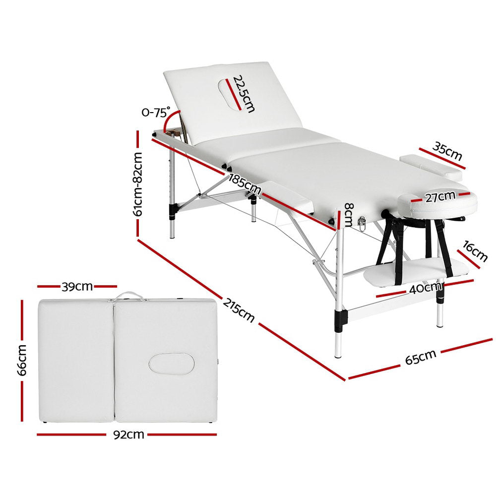 85cm Portable 3-Fold Massage Table