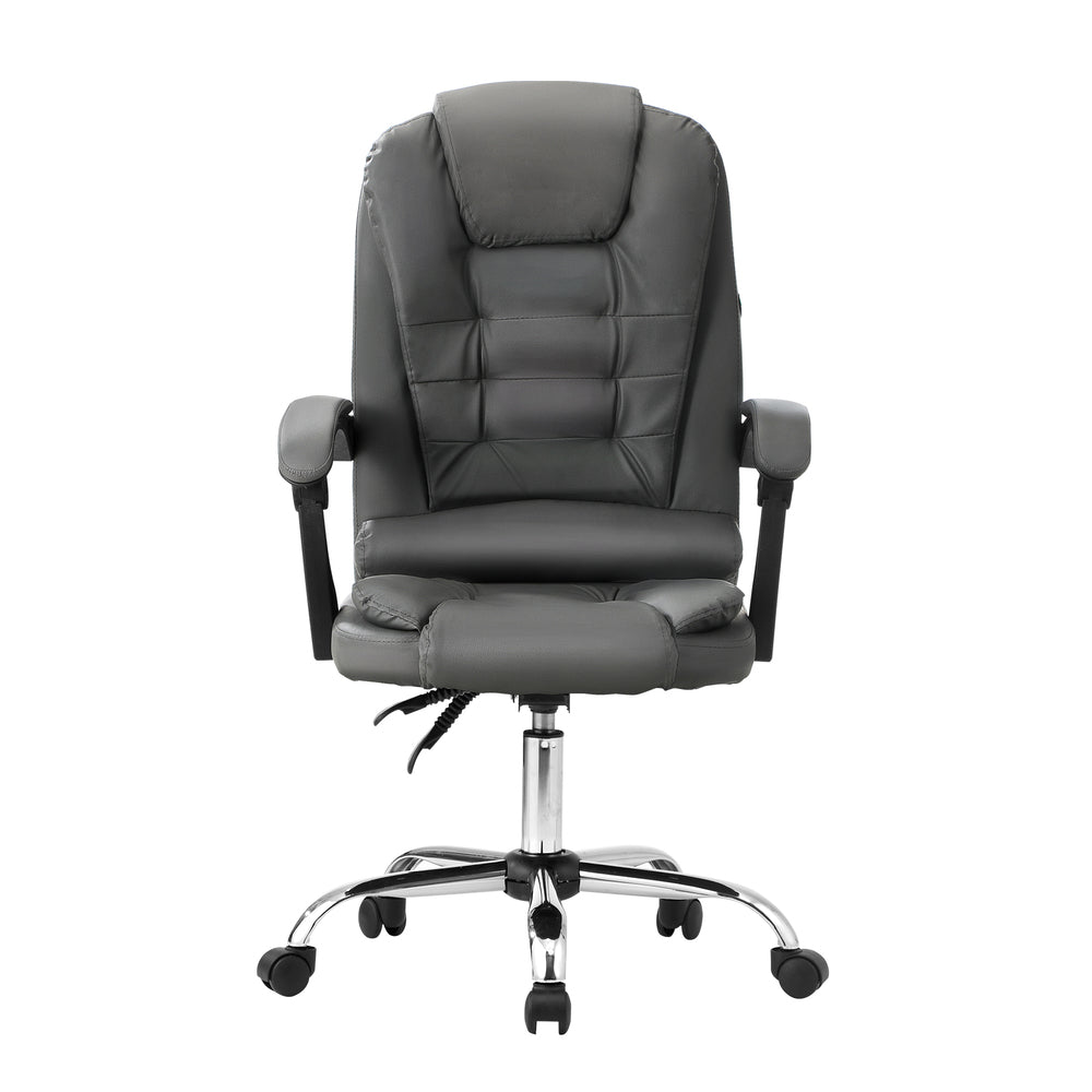 Racing-Style Massage Office Chair - Grey