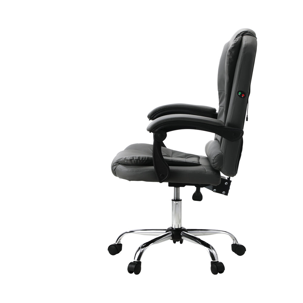 Racing-Style Massage Office Chair - Grey