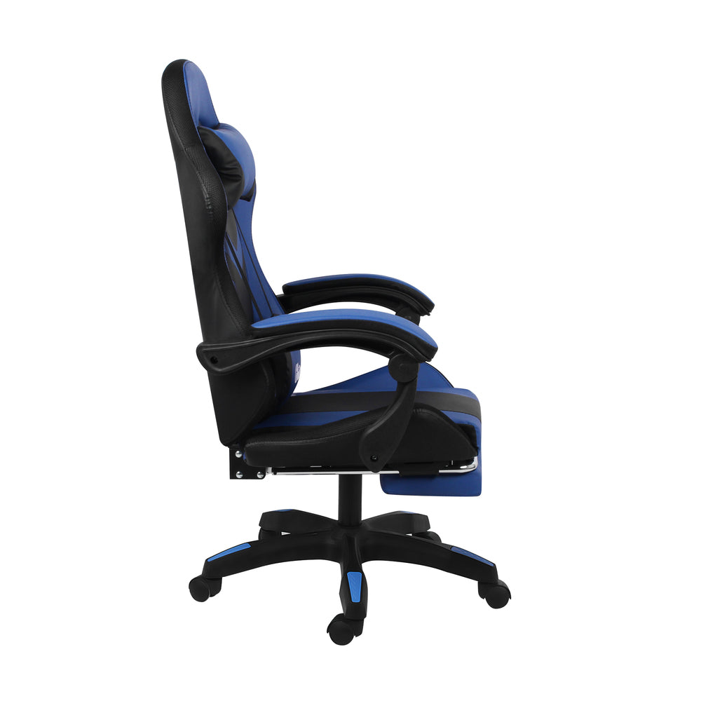 Racing Gaming Chair - 8-Point Massage, Black & Blue