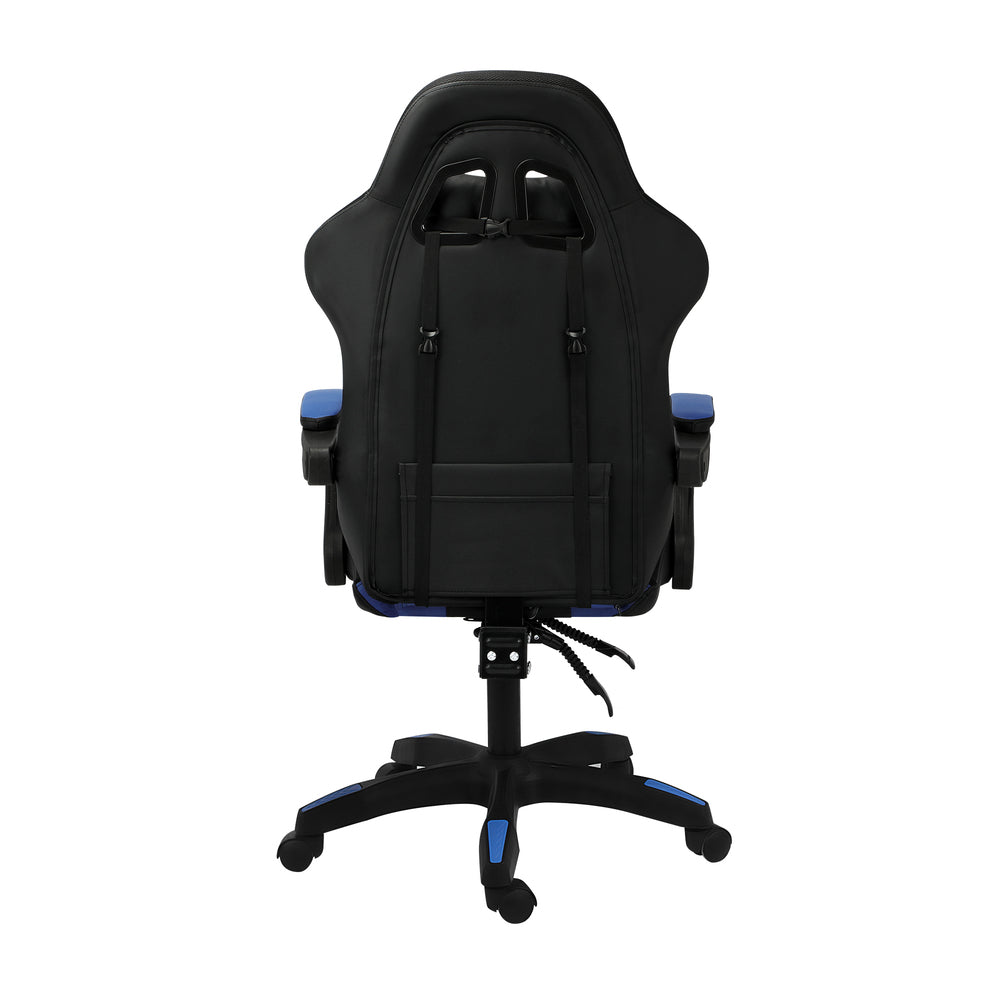 Racing Gaming Chair - 8-Point Massage, Black & Blue
