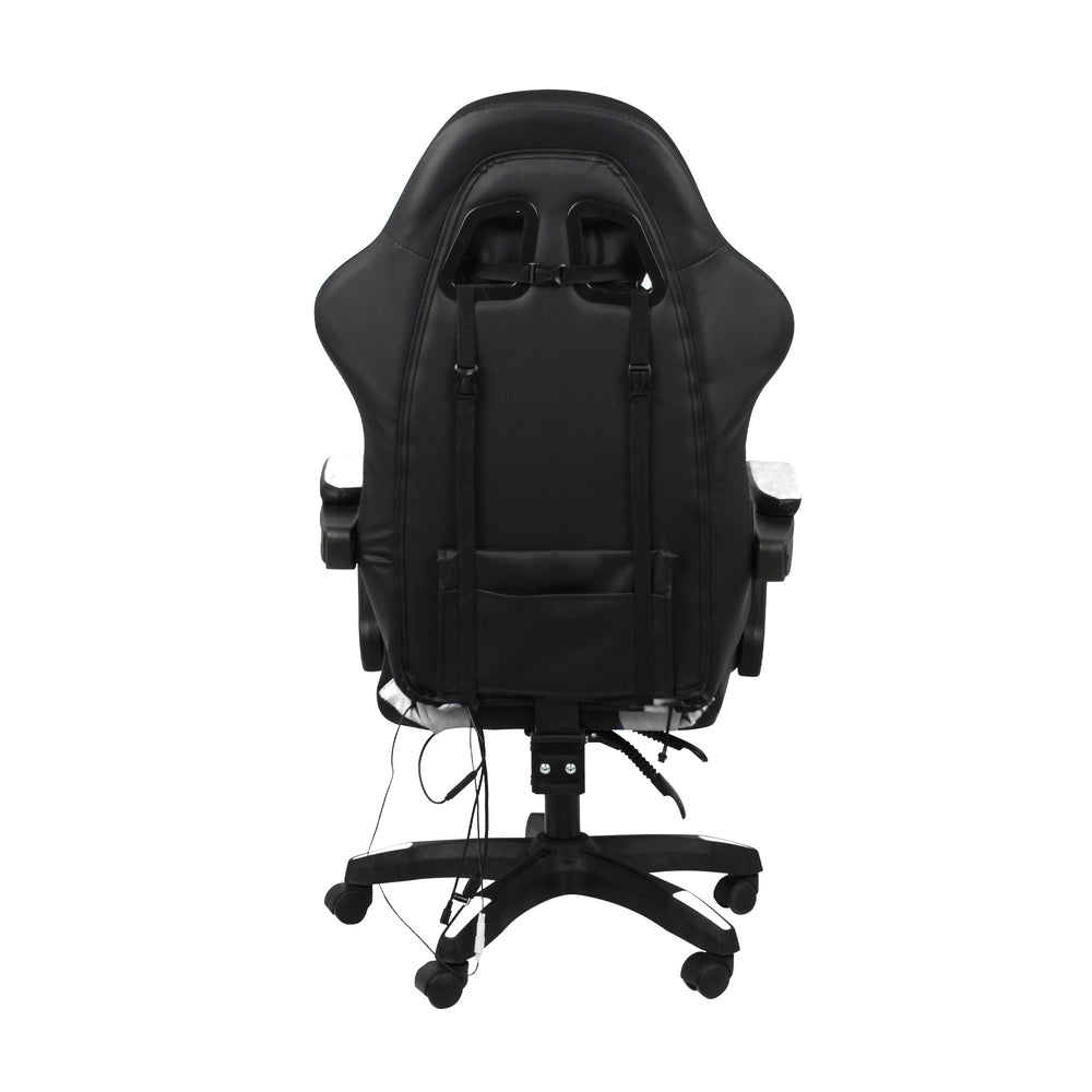 LED Gaming Chair with 8-Point Massage