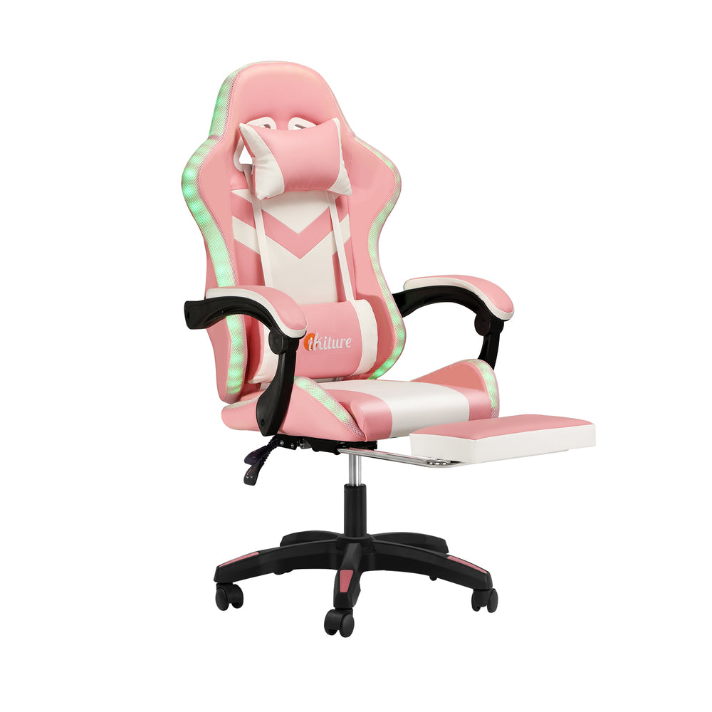 LED Gaming Chair with 8-Point Massage