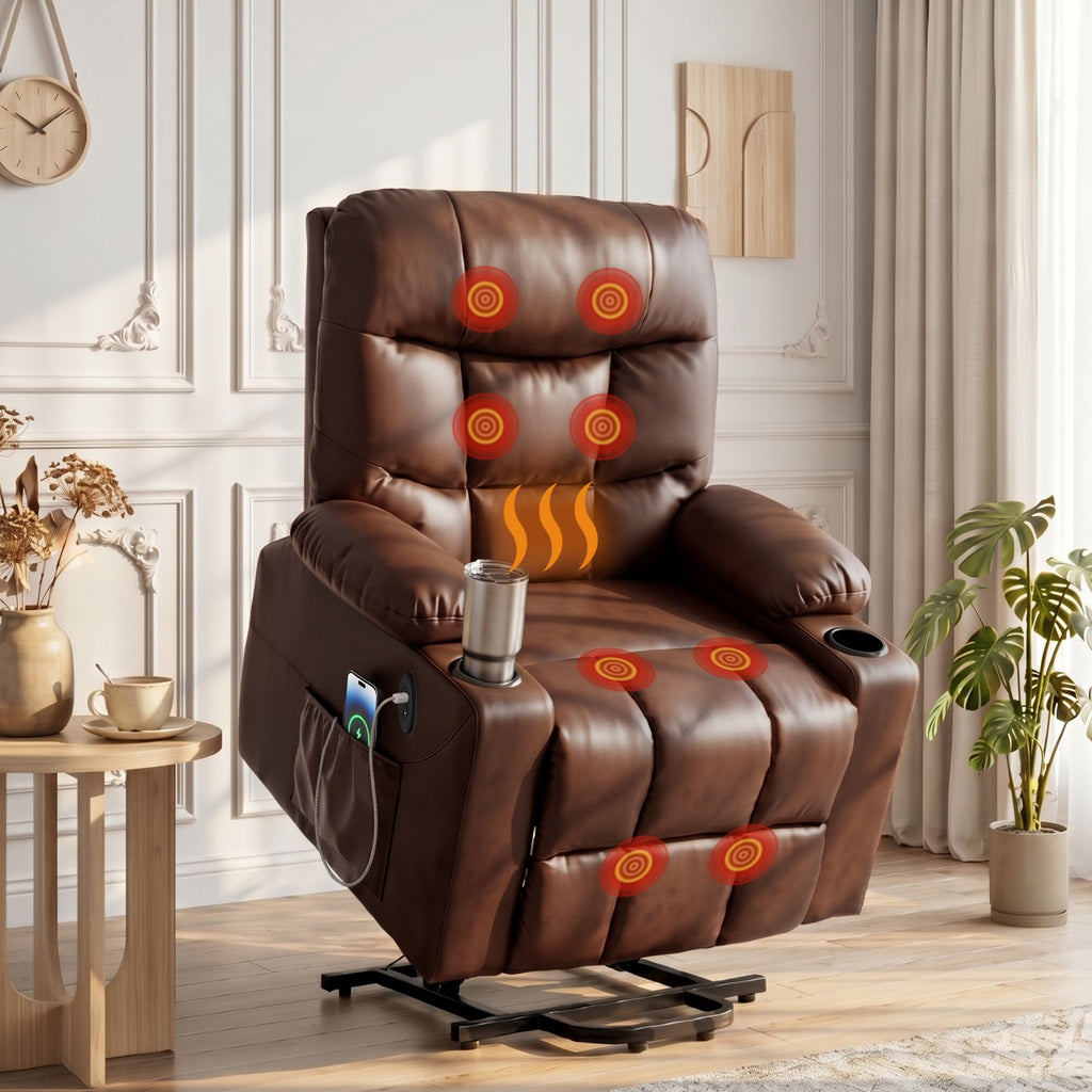 Heated Massage Lift Recliner - Claude