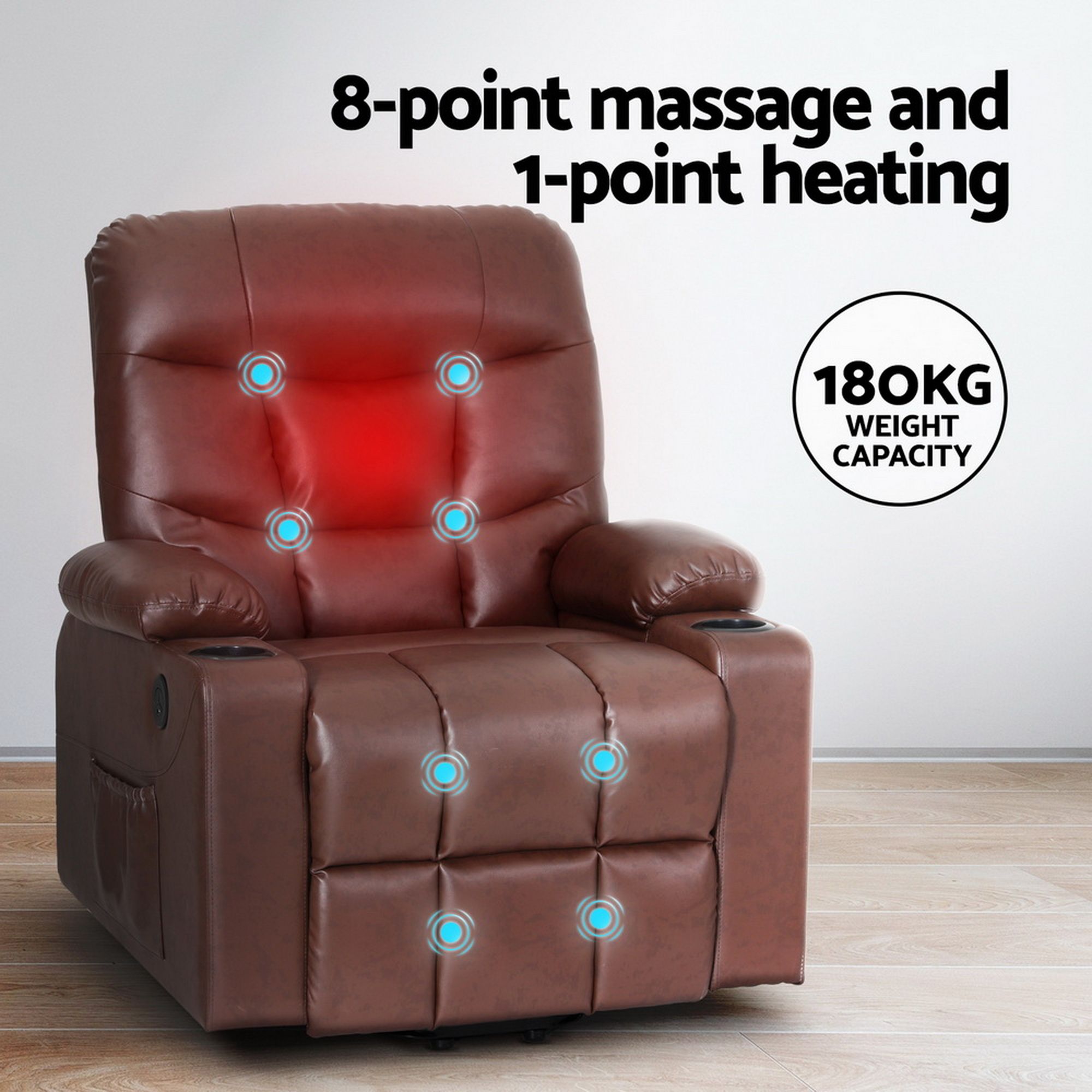 Heated Massage Lift Recliner - Claude