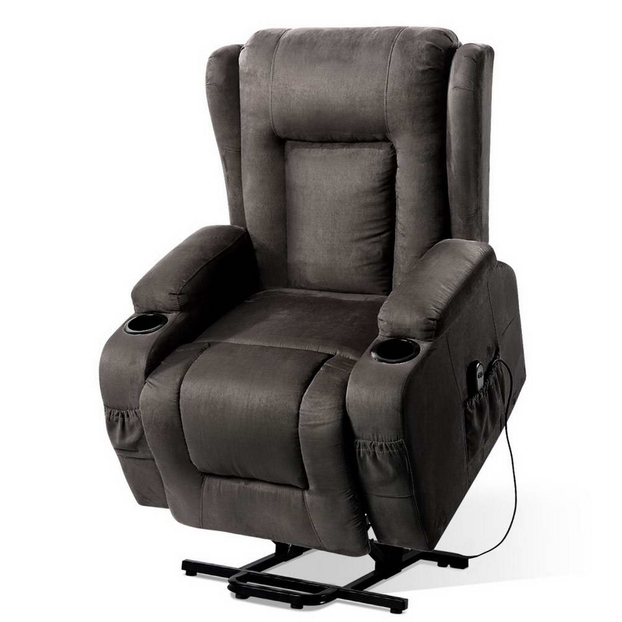 Heated Massage Lift Recliner - Velvet Rukwa
