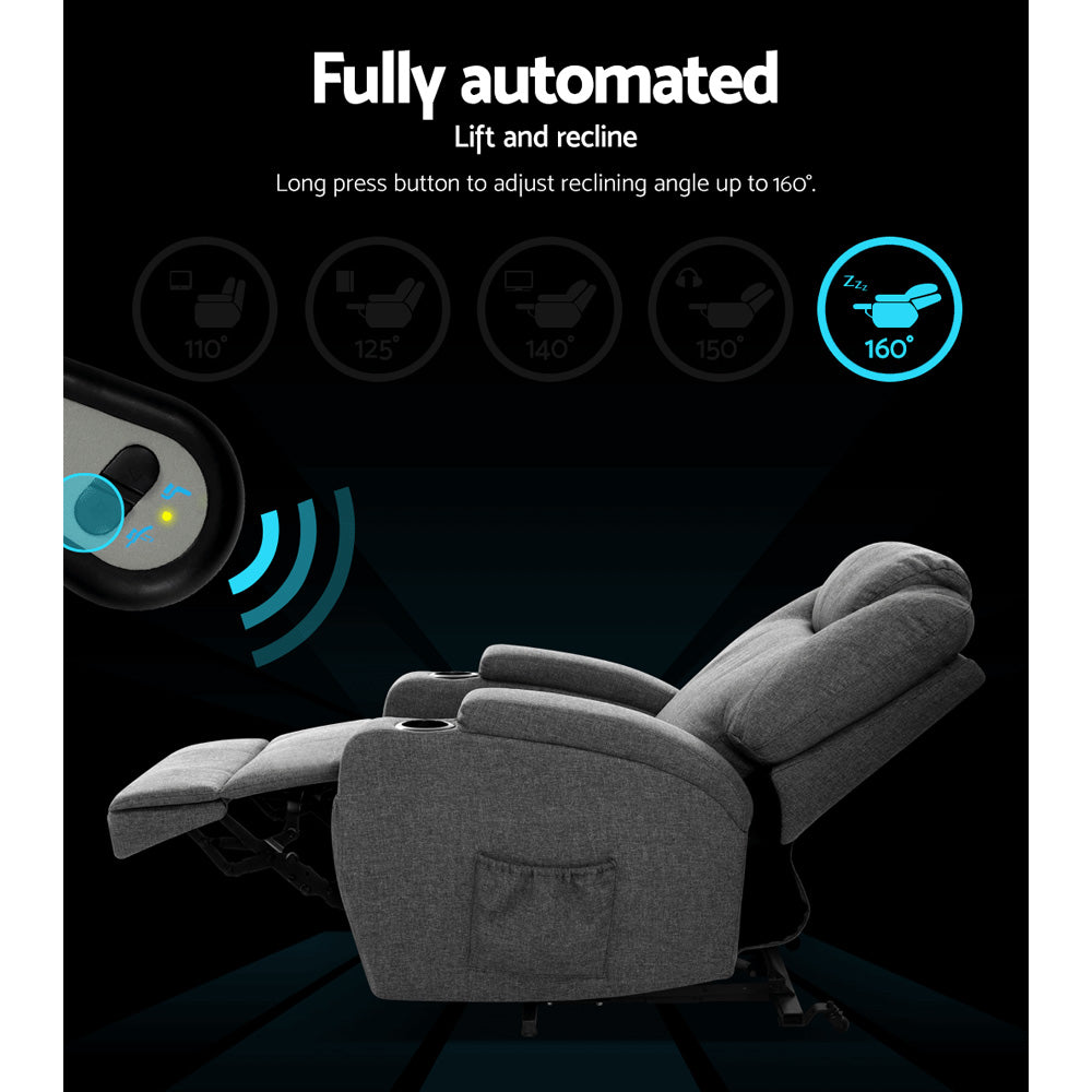 Heated Massage Lift Recliner - Milio