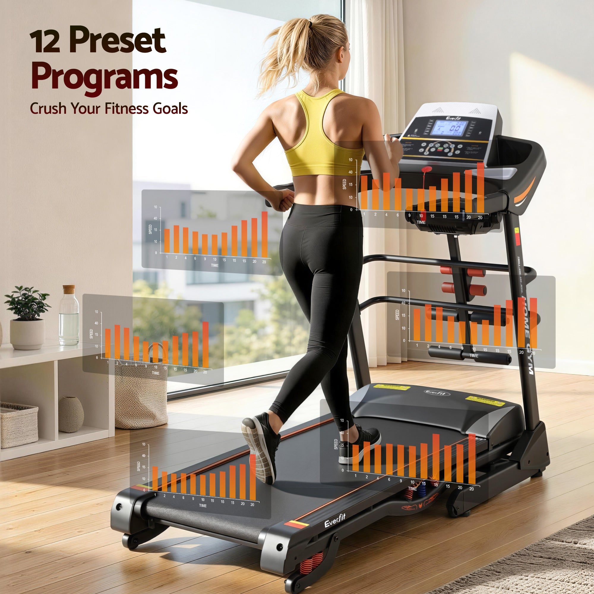 Electric Treadmill 480mm 3.5HP with Massager