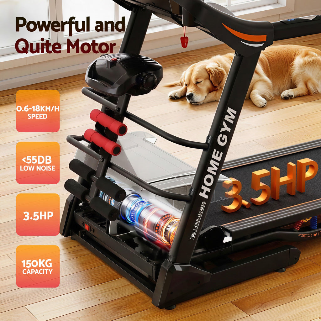 Electric Treadmill 480mm 3.5HP with Massager