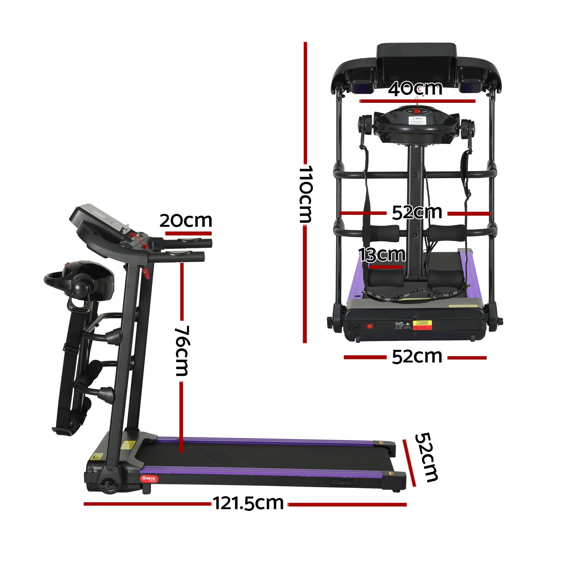 Electric Treadmill 400mm with Massage Belt