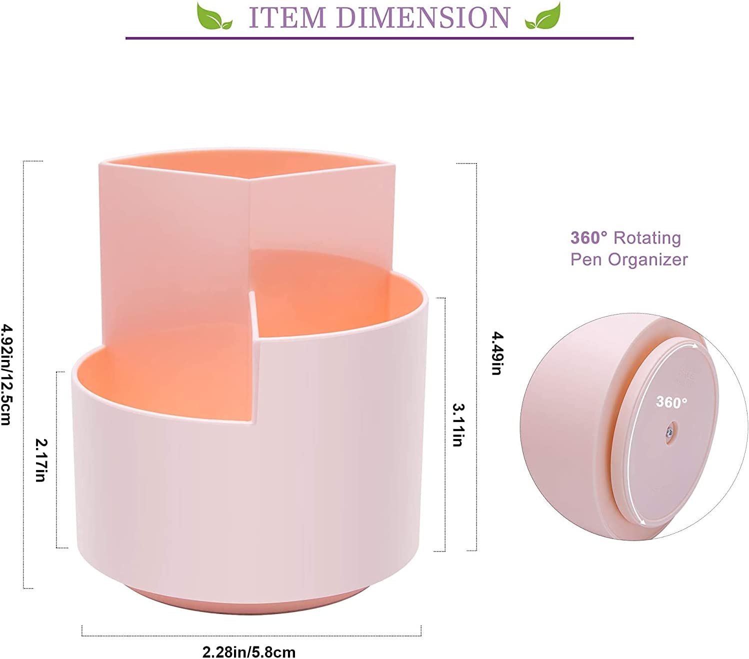 360° Rotating 3-Layer Desk Organiser