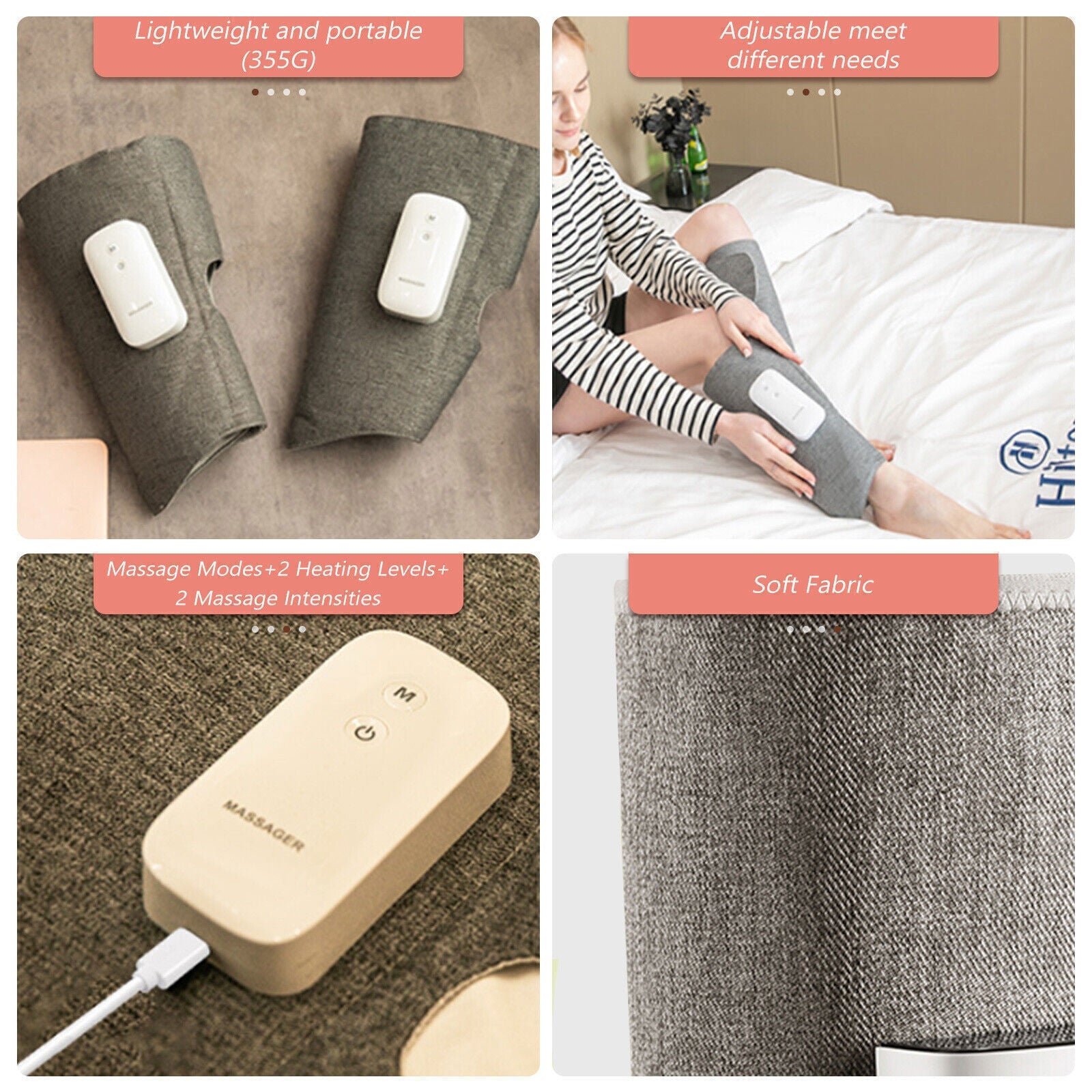 Heated Air Compression Leg Massager