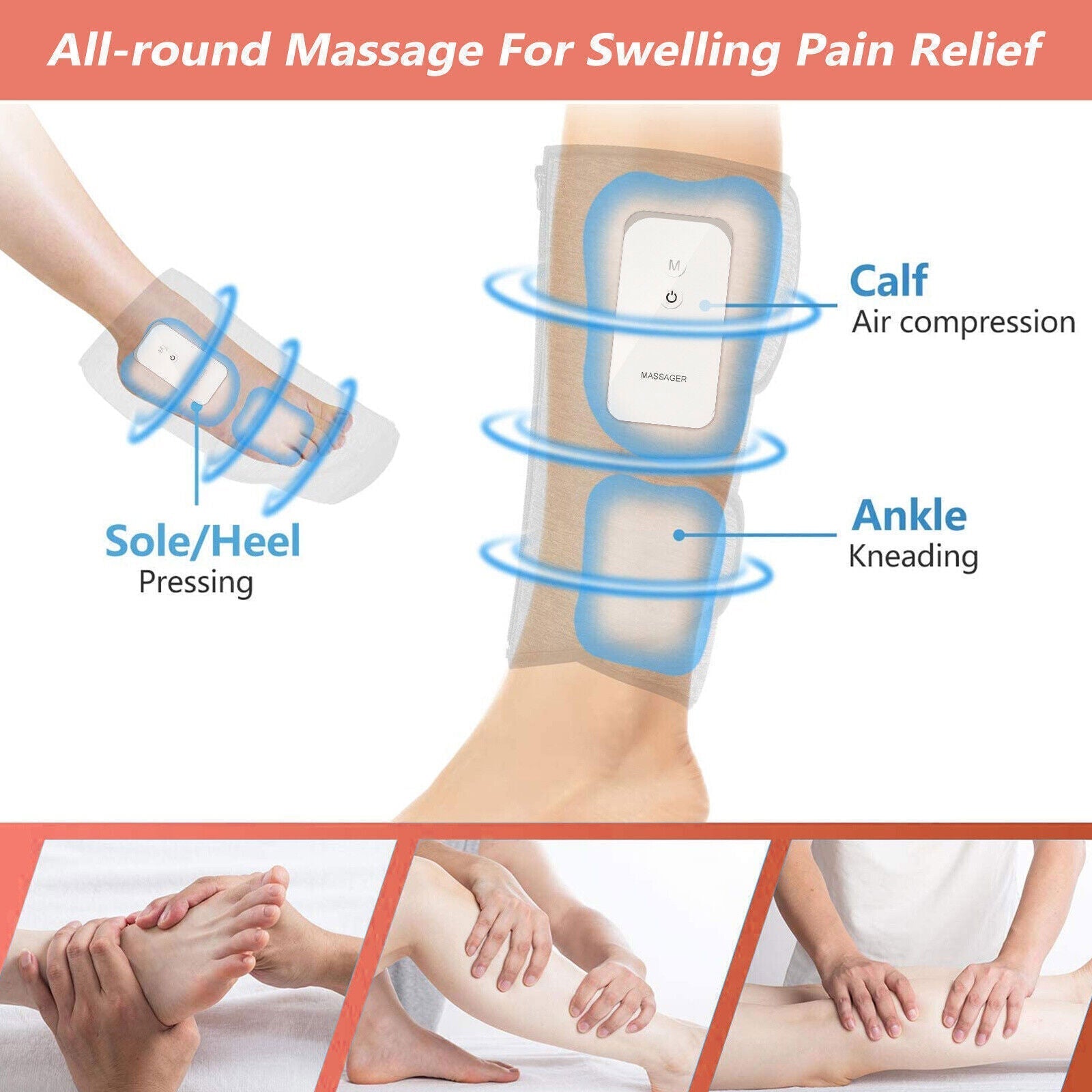 Heated Air Compression Leg Massager