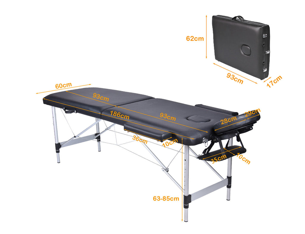 60cm Portable 2-Fold Beauty Therapy Table