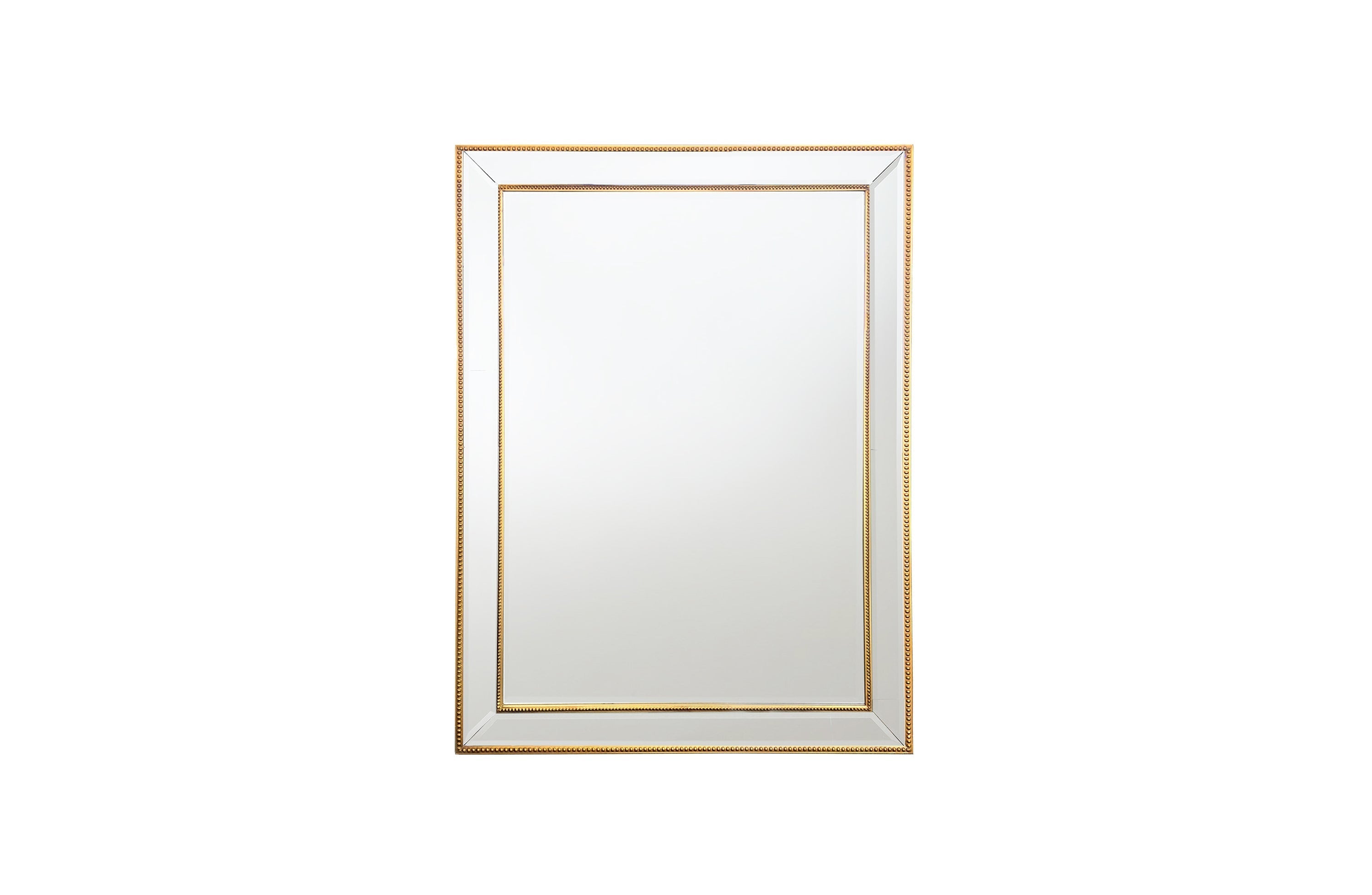 Gold Beaded Framed Mirror 80x110cm