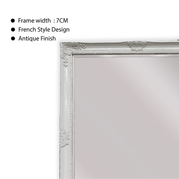 French Provincial Ornate Mirror - White