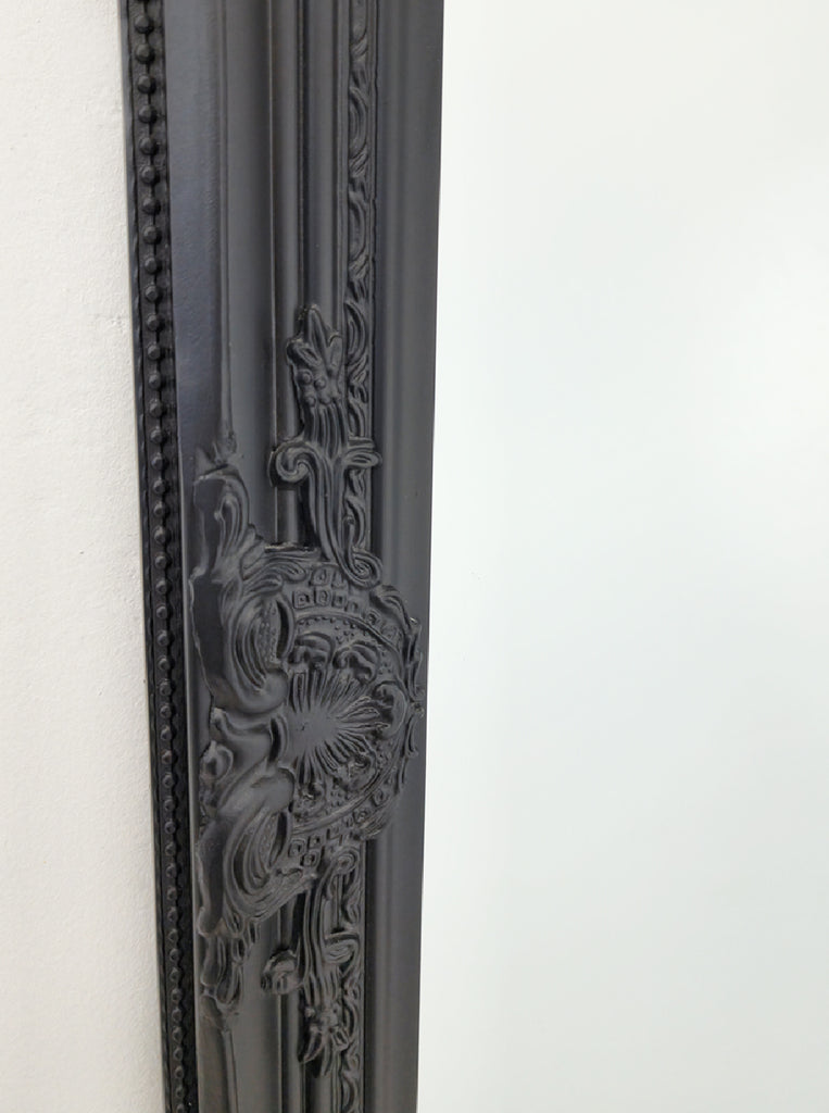 French Provincial Ornate Mirror - Black