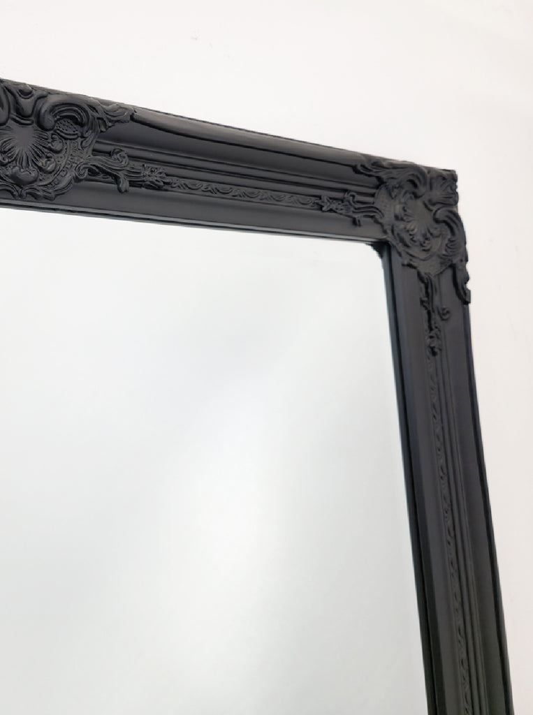 French Provincial Ornate Mirror - Black