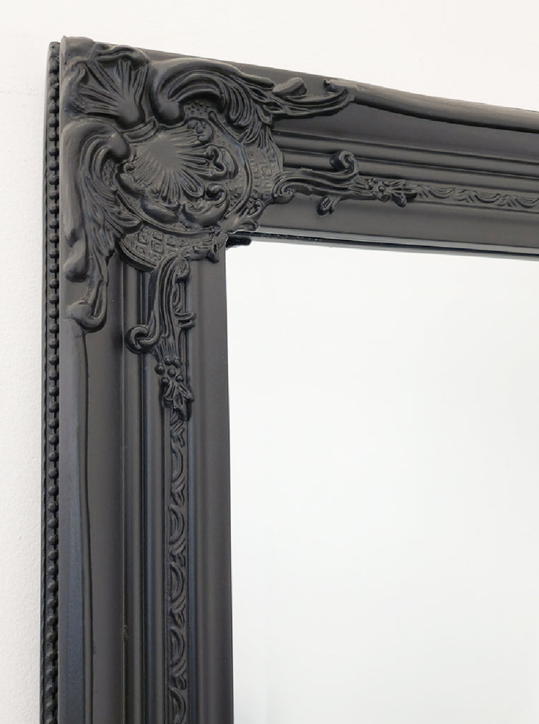 French Provincial Ornate Mirror - Black