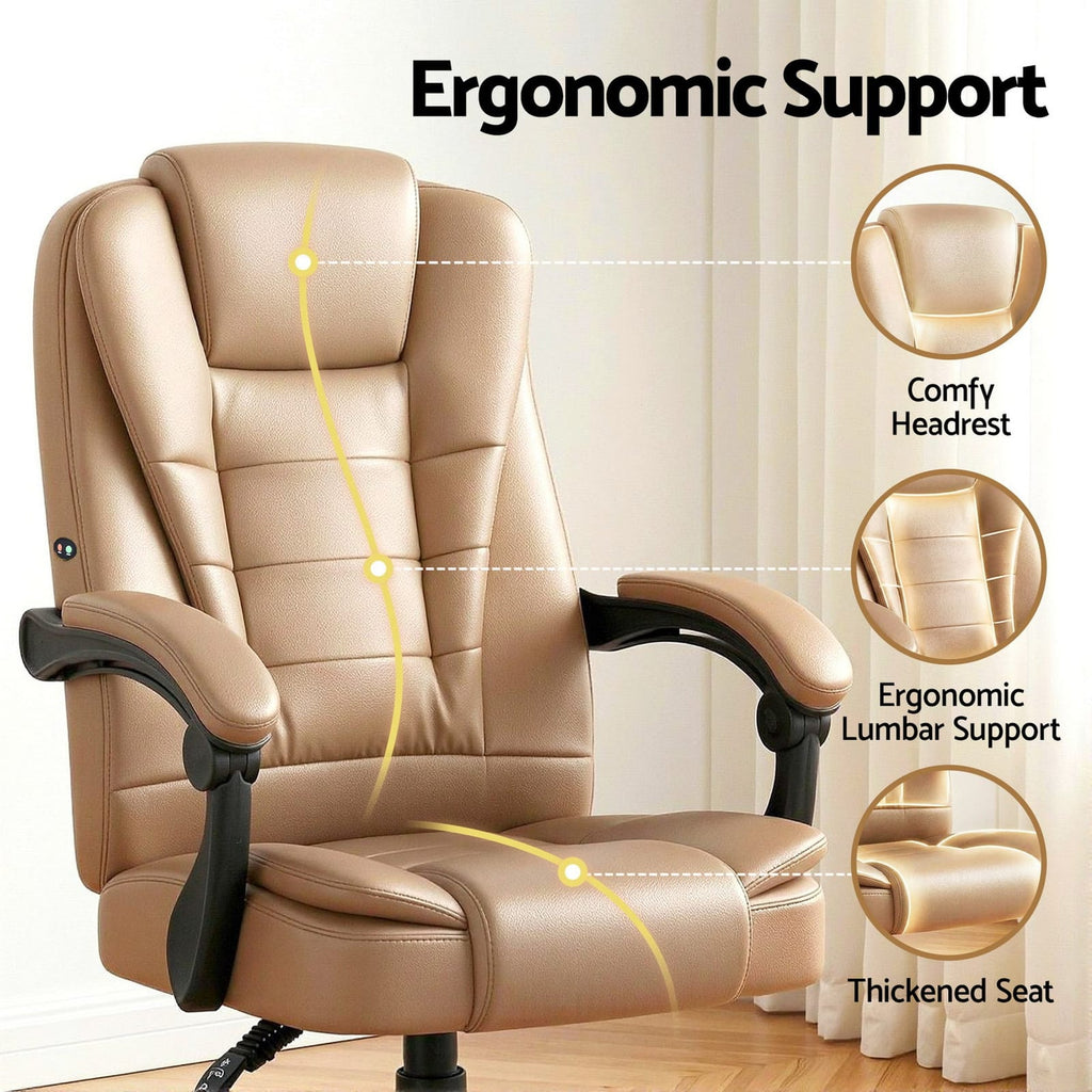 2-Point Massage Office Chair - Espresso