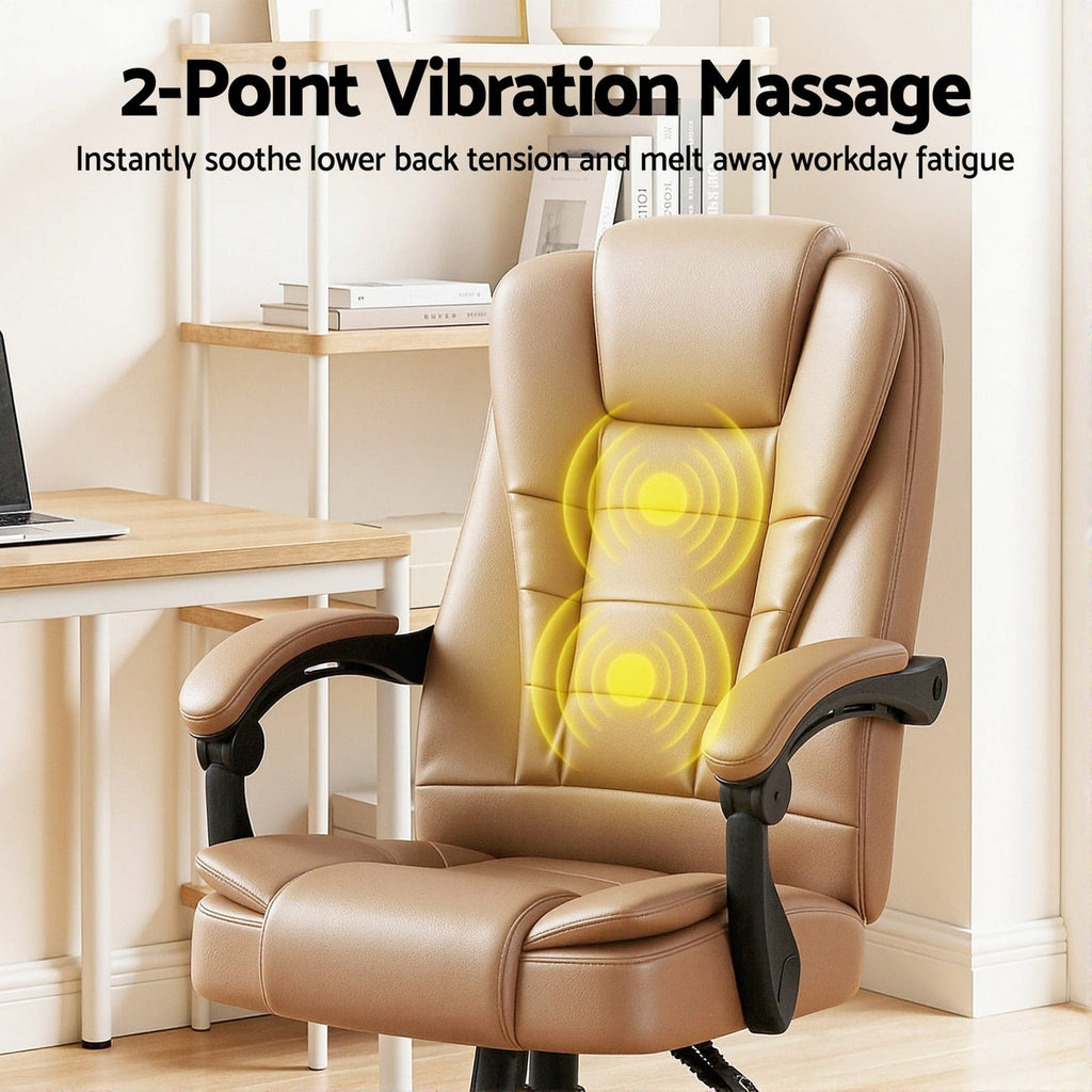 2-Point Massage Office Chair - Espresso