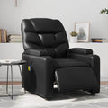 Electric Massage Recliner Chair - Black Faux Leather