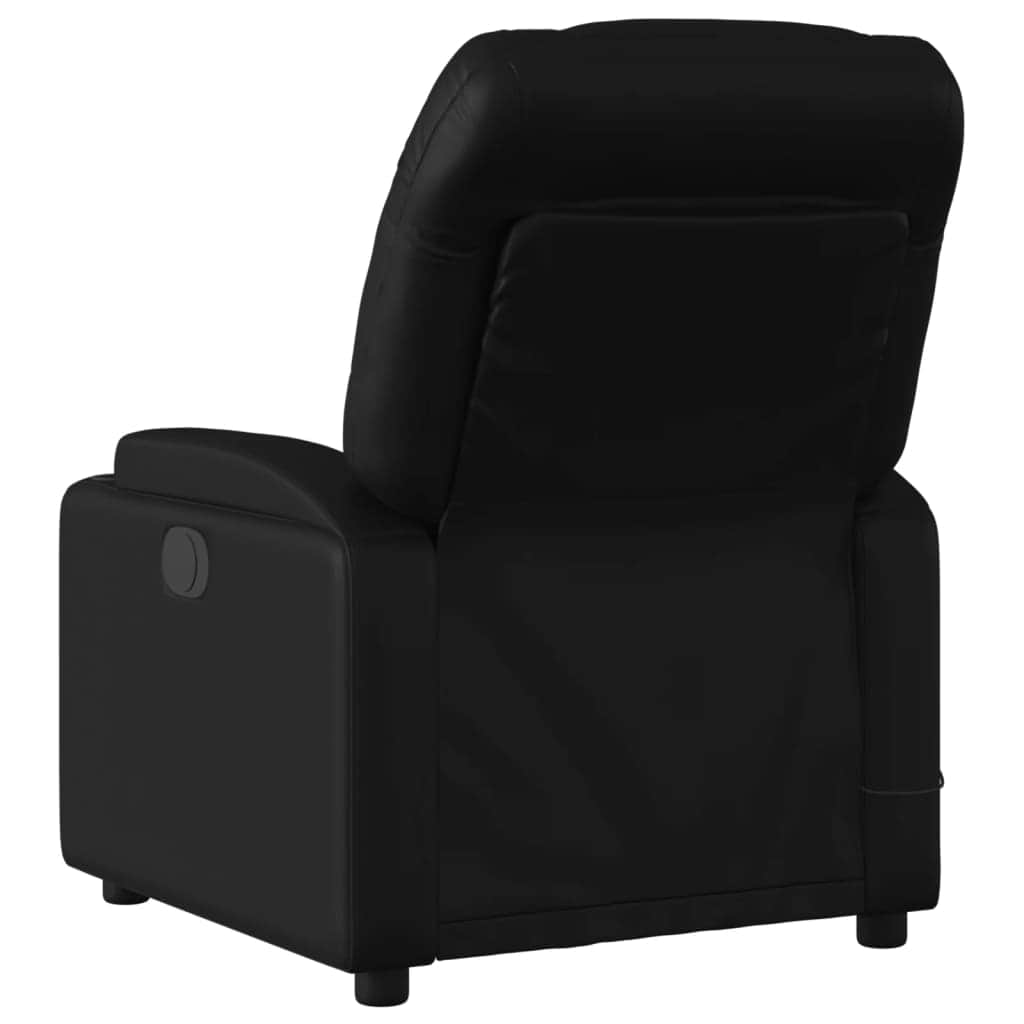 Electric Massage Recliner Chair - Black Faux Leather