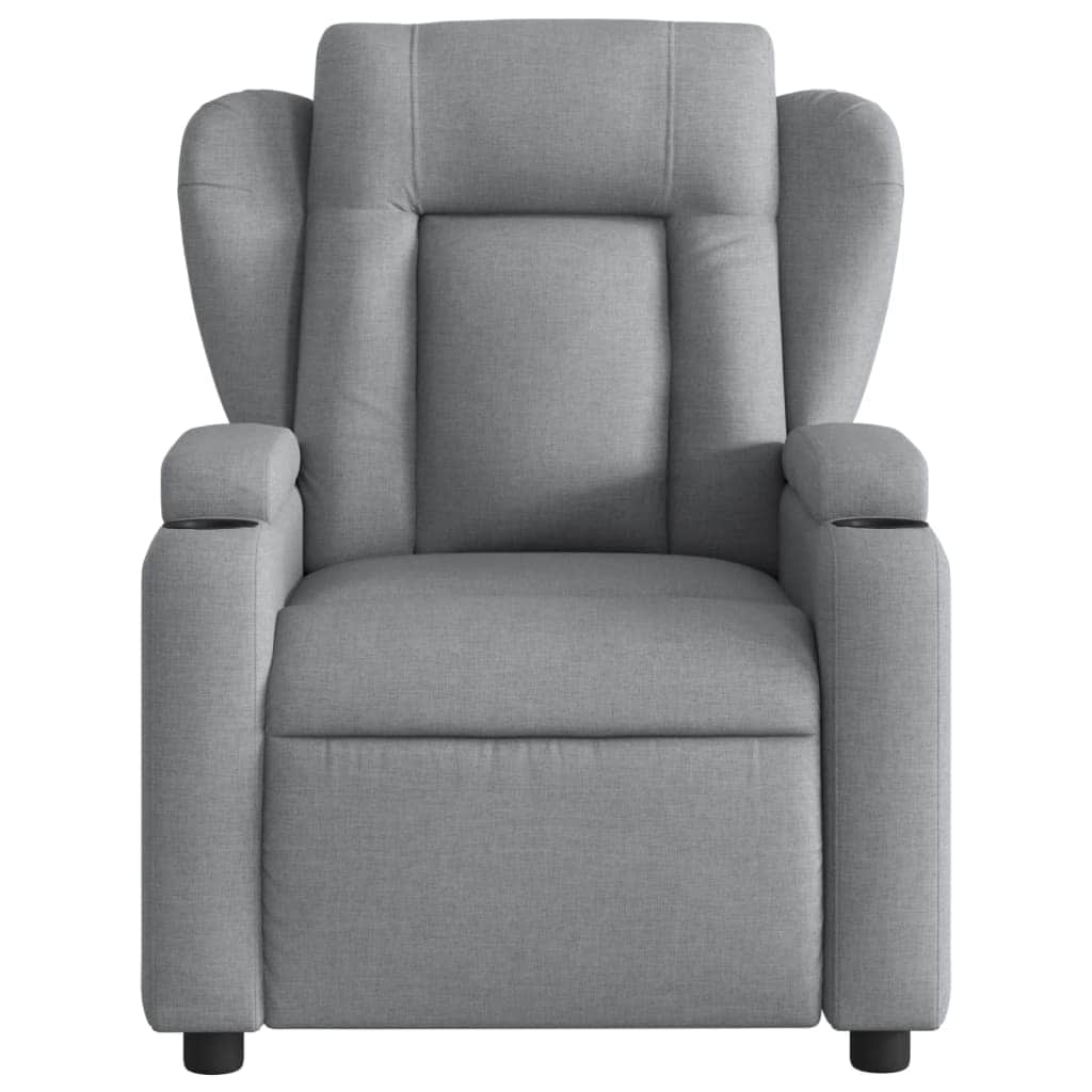 Electric Massage Recliner Chair - Grey/Black Fabric