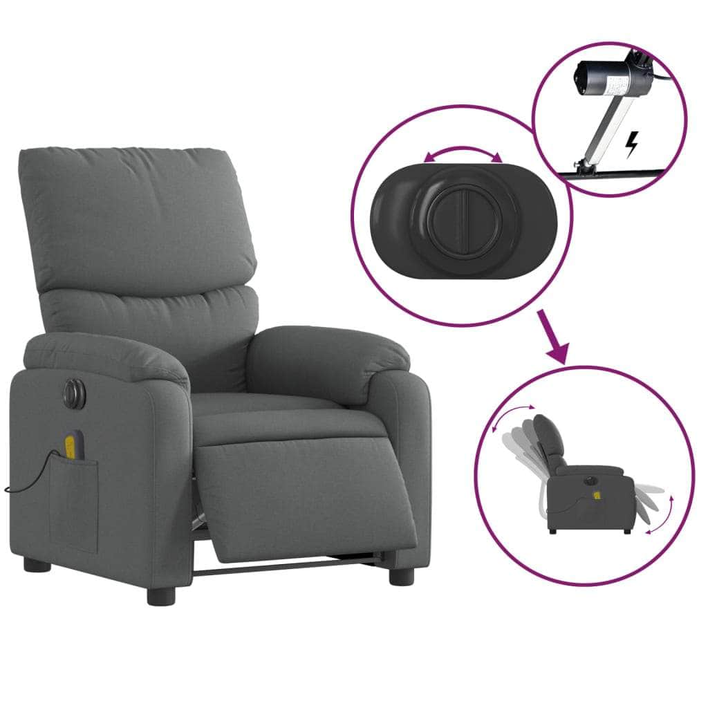 Electric Massage Recliner Chair - 75x99x99cm